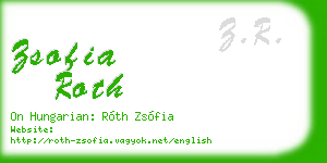 zsofia roth business card
