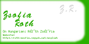 zsofia roth business card